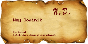 Ney Dominik névjegykártya